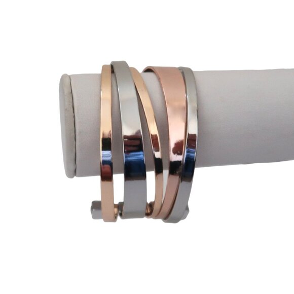 BCBGENERATION Tri Tone cutout cuff bracelet - Picture 3 of 10